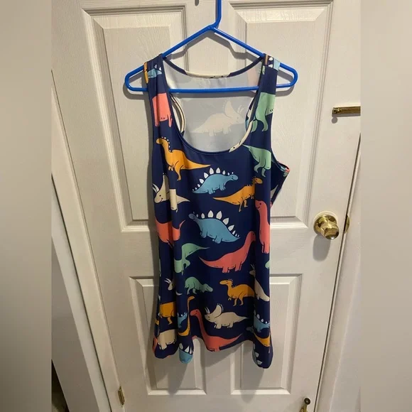 Dinosaur Tank Dress 14-16 - Picture 1 of 9